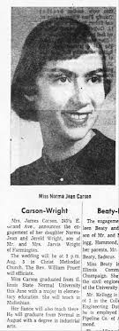 Jerold Wright and Norma Jean Carson Engagement Announcement