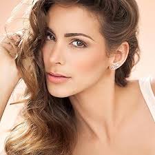 Unendlich U-Pendientes de Plata de Ley 925 con Circonitas Cúbicas y Diseño  de Pequeñas Estrellas a lo Largo de la Oreja, Color Plateado : Amazon.es:  Moda