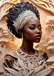 Ebony Queen Paper Gown 01' Poster, picture, metal print, paint by J Wolf