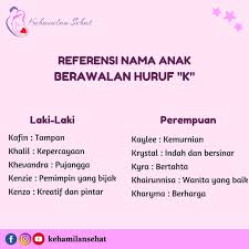 Abigail = sukacita bapak / perempuan yang bijak dan cantik. Nama Anak Perempuan Dari Huruf K Enak