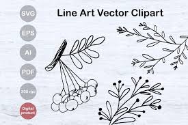 Download Svg Vintage Floral And Foliage Line Art 1173298 Decorations Design Bundles