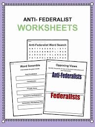 Anti Federalists Facts Worksheets Historical Information