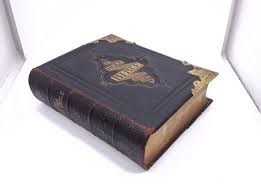 Large Victorian Bible Leather Bound With Brass Clasps Antique Family Bible 19th Century Holy Bible Vintage Bible Christian Gift Christian Gifts Leather Bible
