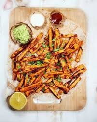 Saveur Healthy Frites De Patate Douce Au Four En 2020 Frite De Patate Douce Patate Douce Au Four Cuisiner Patate Douce