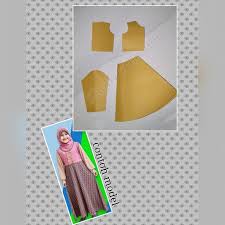 Jenis lengan ini biasa diaplikasikan oleh para desainer. Jual Pola Gamis Anak Semi Umbrella 7 8 Kota Cimahi Khaby Collection Tokopedia