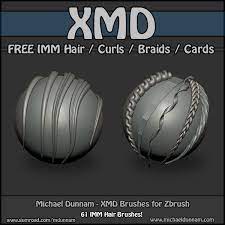 Free Zbrush Imm Hair Brushes Zbrush Hair Zbrush Hair Brush
