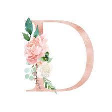 Buchstabe Letter D Blumen Gemalde Blumen Buchstaben Kinderzimmer Kunst