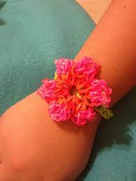 Rainbow Loom Hibiscus Pattern Bracelet Hayley Sheldon Sheldon Sheldon Sheldon Sheldon Seabright Rainbow Loom Patterns Loom Craft Rainbow Loom