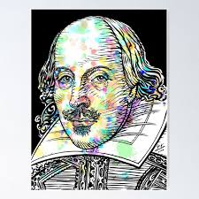 Poster for Sale mit "WILLIAM SHAKESPEARE Aquarell- und Tuscheporträt" von  lautir