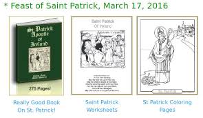 Saint patrick's day, feast day (march 17) of st. Saint Patrick S Day Coloring Pages Catholic Coloring Pages