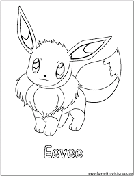 Pokemon Eeve Coloring Pages Kids Pokemon Coloring Pages Cartoon Coloring Pages Pikachu Coloring Page