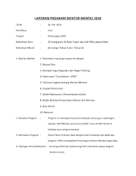 Laporan Program Mentor Mentee 2018 Pages 1 4 Text Version Anyflip