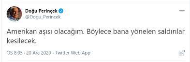 Vatan partisi genel başkanı doğu perinçek, amerikan aşısı olacağını söylemesinin ardından yeni bir açıklama yaptı. Dogu Perincek Ten Asi Aciklamasi Amerikan Asisi Olacagim Boylece