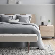 Jaxpety mid century modern nightstand set of 2, 2 drawers wood bedside end table for bedroom living room, 24.8h, light blue. Nightstands Bedside Tables Target