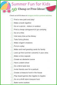 50 Frugal And Fun Summer Activities For Kids Lw Vogue Summer Activities For Kids Summer Fun For Kids Free Summer Activities
