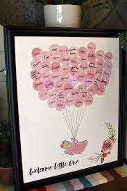 Baby Shower Guest Sign In Guest Book Alternative Baby Girl Etsy