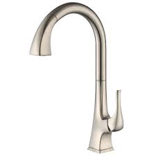 Nickel is a very popular finish for kitchen and bathroom faucets for many reason including the fact that it can work well with almost any style and is durable each manufacturer carries different types of nickel finishes that include satin nickel, brushed nickel and polished nickel. Luxier Single Handle Pull Down Sprayer Kitchen Faucet With 2 Function Spray Head In Brushed Nickel Kts20 Tb The Home Depot