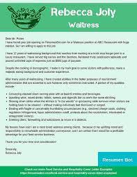 This is the perfect way to express how your specific skills are relevant to the open position. Waitress Cover Letter Samples Templates Pdf Word 2021 Waitress Cover Letters Rb