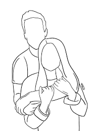Couple Outline One To Two People Outline Drawing Two Person Sketch Digital Drawing Outline Drawings Outline Art Person Sketch