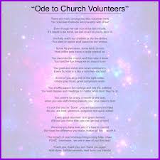 Church Volunteer Appreciation Poem Ode To Church Volunteers By Heather Curlee Novak Church Volunteer Appreciation Church Volunteers Thank You Verses