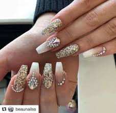 Birthday Nails 21st Glitter 53 Ideas Birthday Nails 21st Birthday Nails Gold Nails Prom