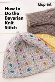 How To Do The Bavarian Knit Stitch Learn How To Create Twisted Traveling Stitch Cables Without A Cable Needle V Knit Stitch Patterns Knitting Knitting Kits