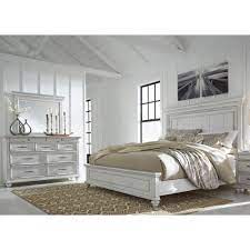 Signature Design By Ashley Kanwyn 3 Piece King Bedroom Set In Whitewash Nfm Bedroom Furniture Sets Bedroom Sets Queen King Bedroom Sets