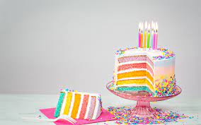 download wallpapers birthday cake candles happy birthday rainbow cake sweets dessert cakes besthqwallpapers com pasteles de cumpleanos de arco iris torta arcoiris pastel confeti
