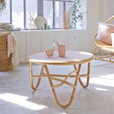 Fauteuil Rotin Et Miroir Assorti Pour Le Salon Clem Atc Blog Deco Table Basse Rotin Table Basse Table Basse Teck