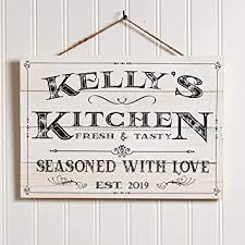 The best places for modern farmhouse artwork are living rooms, kitchen spaces, bathrooms, bedroom and not to mention hallways and laundry rooms. Artblox Personalized Wall Decor Custom Gifts Kitchen Signs Rustic Country Kitchen Decor Farmhouse