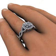 Lucille Halo Engagement Ring Setting Only In 2021 Best Engagement Rings 14k White Gold Engagement Rings Engagement Ring White Gold