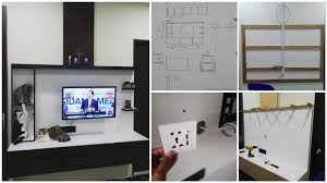 Harga sgt mampu milik sebab stock direct kilang. Diy Kabinet Tv Tanpa Cat Dengan Kos Bawah Rm500 Siap Berlampu Lagi Memang Cun Jimat
