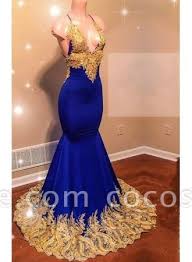 Black And Dark Blue Prom Dress Appliques Spaghetti Sleeveless V Neck Mermaid Prom Dresses Blue Mermaid Prom Dress Prom Dresses Blue Cheap Prom Dresses Long
