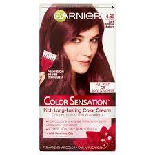 Garnier Color Sensation Hair Color Cream 4 60 Cherry On Top Dark Intense Auburn 1 Kit Walmart Com Garnier Color Sensation Hair Color Cream Hair Color