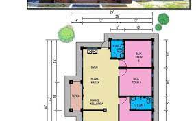 Pelan lantai rumah banglo setingkat 4 bilik. Rumah 3 Bilik Tidur Desainrumahid Cute766