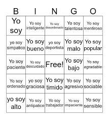 Y es que yo soy así mi vida es alocada. Como Soy Yo Bingo Card
