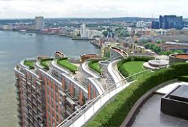 New providence wharf is one of four buildings (including charrington tower & ontario tower) located within the development of the same name; Zinco Green Roofs Zinco