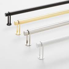 Curtains will come with cb2 brushed brass curtain rod with finial cap. Simple Metal Curtain Rod Antique Brass