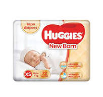 Baby Diaper with Elastic Tape - Soft Breathable Absorption ...