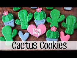 Fill a piping bag with the red/pink royal thank you. How To Make Decorated Cactus Cookies Youtube