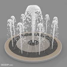 3d Fountain Model 3 Free Download Fountain Model Architectural Elements