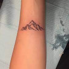 Happy Little Mountains From Last Night Mountaintattoo Tattoo Ink Forarmtattoo Blackandwhite Corinneclapper Drawingof Tiny Tattoos Tattoos Forarm Tattoos