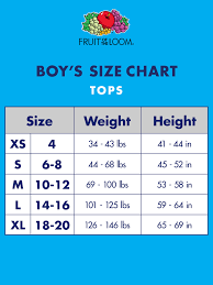 Youth Shirt Sizes Online Charts Collection