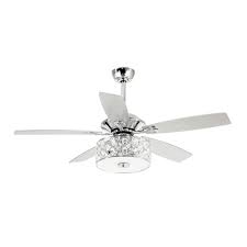 Hundreds of fans brands ship free. Ceiling Fans Lights With Remote Control 52 Inch Crystal Chandelier Fan 5 Reversible Blades Chrome Walmart Com Walmart Com
