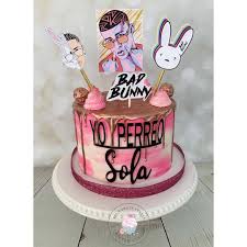 Paypal/venmo is currently not accepted on. Bad Bunny Cake Topper Set 7 Piece Vozeli Com