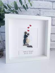 A Personal Favourite From My Etsy Shop Https Www Etsy Com Uk Listing 614047517 Handmade Framed Pebble Art A Pebble Art Pebble Pictures Handmade Wedding Gifts