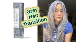 Permanent hair color works by removing pigment from hair and then depositing new color. Gray Hair Transition Titanium Ion Permanent Brights Color Brilliance On Brassy Natural Gray Hair Youtube