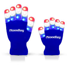The Noodley Led Gloves Light Up Toys For Boys Girls Game Gifts For Kids Teens Blue Small Ages 4 7 Walmart Com Walmart Com