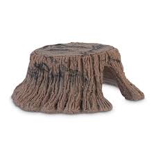 You won't completely remove the stump, but you can hide it. Imagitarium Tree Stump Reptile Hideaway Small Petco
