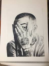 Excited To Share The Latest Addition To My Etsy Shop Custom Mac Miller Charcoal Portrait Https Etsy Me 2ivsmb9 Art Draw Art Drowning Art Illustration Art